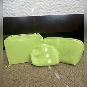 BEIS Cosmetic Case + Pouch Set in Citron